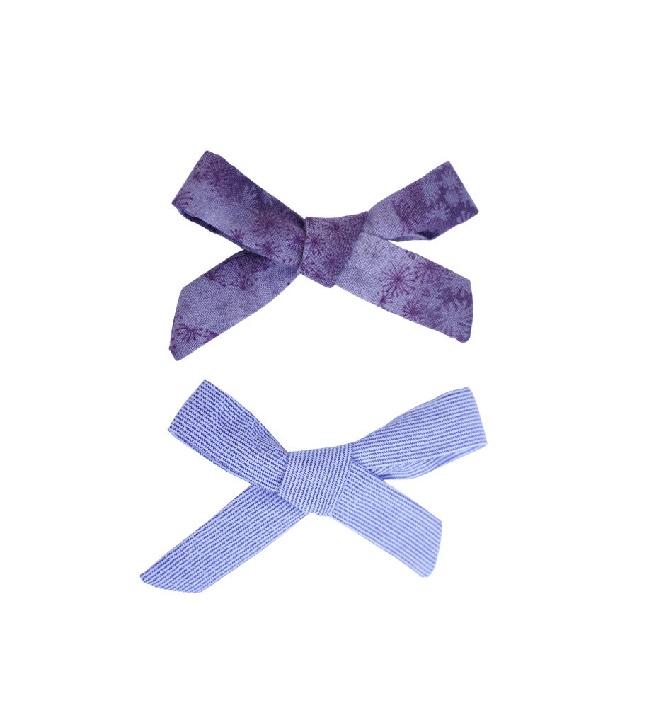 Hair bows - Mulberry